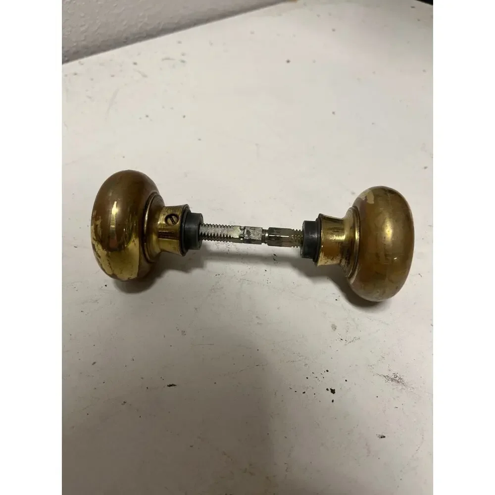 Vintage Brass Door Knob Set Architectural Salvage